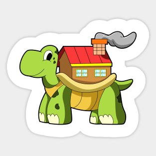 Turtle with House Sticker